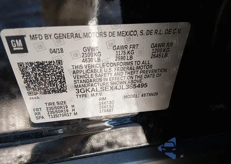 2018 GMC Terrain Denali из США, поврежденный, VIN 3GKALSEX4JL365495